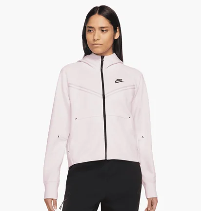 Толстовка жіноча Nike Hooded Sweatshirt W Nsw Tch Flc Wr Essntl Fz Hdy Pink CW4298-664