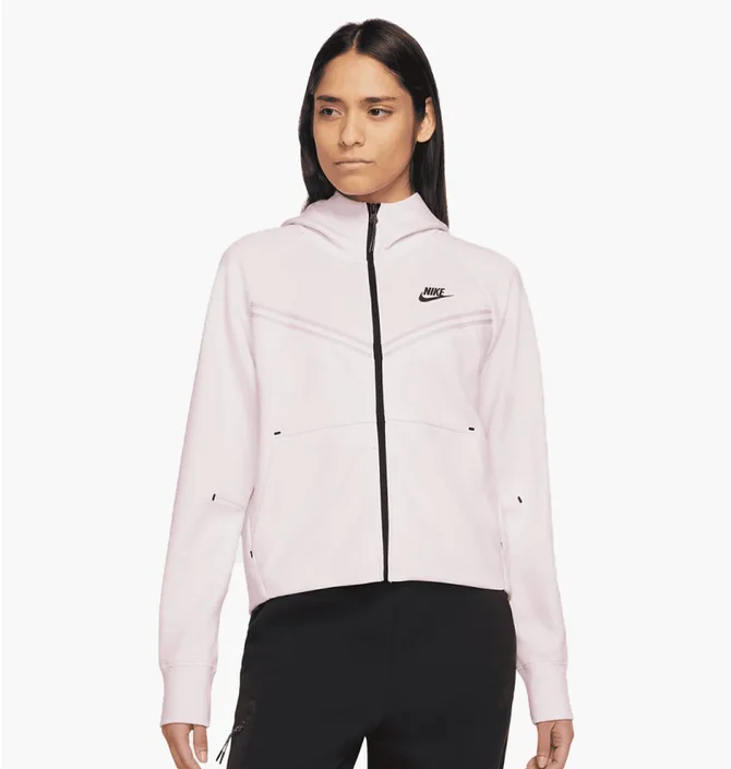 Толстовка жіноча Nike Hooded Sweatshirt W Nsw Tch Flc Wr Essntl Fz Hdy Pink CW4298-664