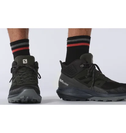 Кросівки чоловічі Salomon Gore-Tex Outpulse Mid Gtx Black/Olive 415888-32