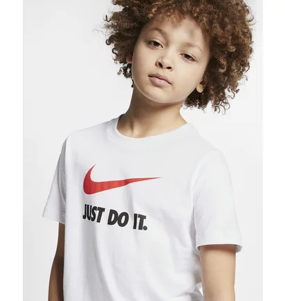Футболка детская Nike B Nsw Tee Jdi Swoosh White AR5249-100