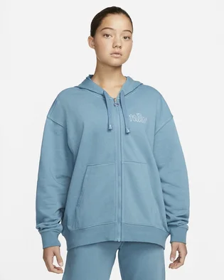 Куртка жіноча Nike Dri-Fit Get Fit WomenS Graphic Full-Zip Training Hoodie Light Blue DQ5536-440