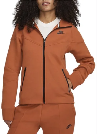Толстовка жіноча Nike W Nsw Tch Flc Wr Fz Hdy Orange FB8338-825