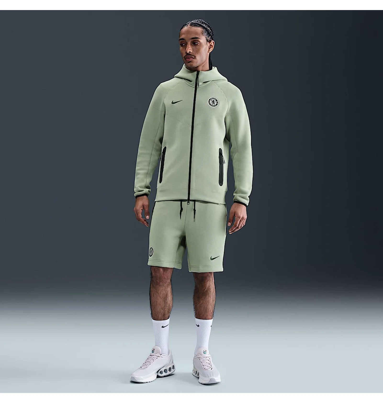 ᐉ Толстовка мужская Nike Sportswear Tech Fleece Chelsea Fc Olive