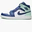 Кроссовки мужские Air Jordan 1 Mid White/Blue 554724-413