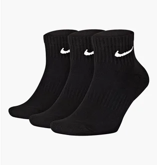 Носки унисекс Nike U Nk Everyday Cush Ankle (3 пары, утепленные) Black Sx7667-010