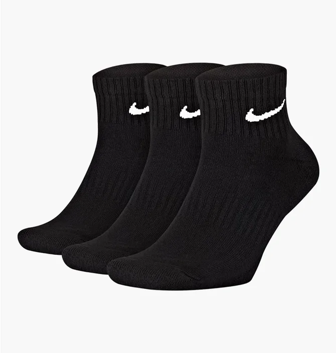 Носки унисекс Nike U Nk Everyday Cush Ankle (3 пары, утепленные) Black Sx7667-010