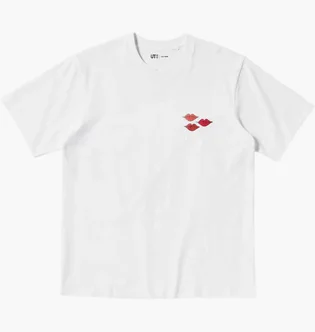 Футболка детская Uniqlo Kaws Warhol Pink Bunny White 341-476350