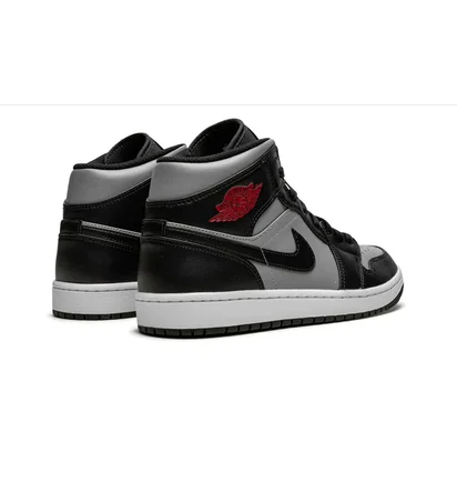 Кроссовки мужские Air Jordan 1 Mid Black/Grey 554724-096
