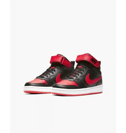 Кроссовки детские Nike Court Borough Mid 2 (Gs) Black/Red Cd7782-003