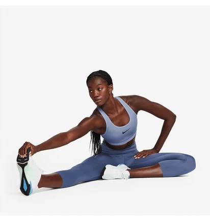 Топ женский Nike Swoosh High-Support Non-Padded Adjustable Sports Bra Light Blue DX6815-493