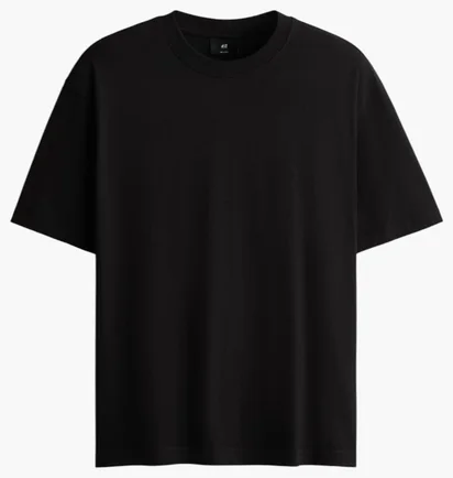 Футболка чоловіча H&M Relaxed Fit Black 1309319010