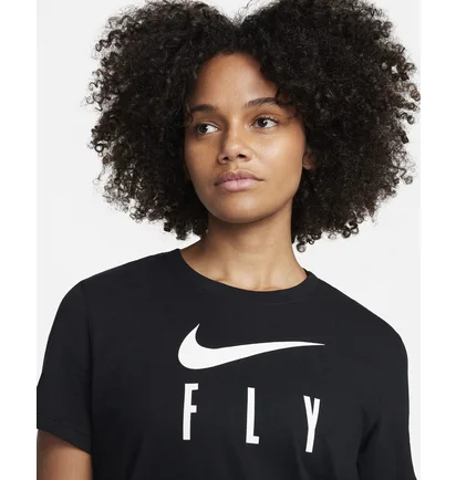Футболка женская Nike Swoosh Fly Dri-Fit Graphic T-Shirt Black FQ6606-010