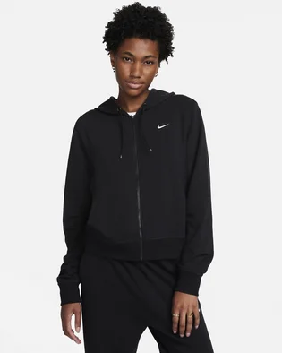 Толстовка жіноча Nike Dri-Fit One Full-Zip French Terry Hoodie Black FB5198-010