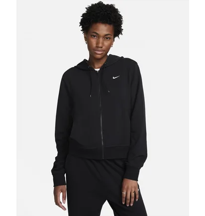 Толстовка жіноча Nike Dri-Fit One Full-Zip French Terry Hoodie Black FB5198-010