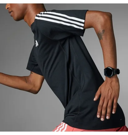 Футболка чоловіча Adidas Own The Run 3-Stripes Tee Black IQ3834