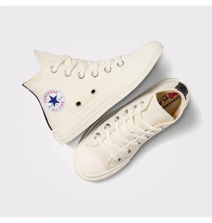Кеди дитячі Converse X Comme Des Garçons Single Heart Chuck 70 White A08803C