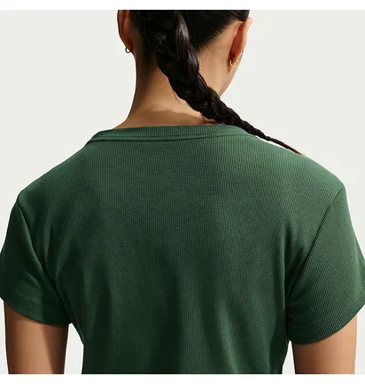Футболка женская Nike Sportswear Tight Ribbed Short-Sleeve Green HV4994-323