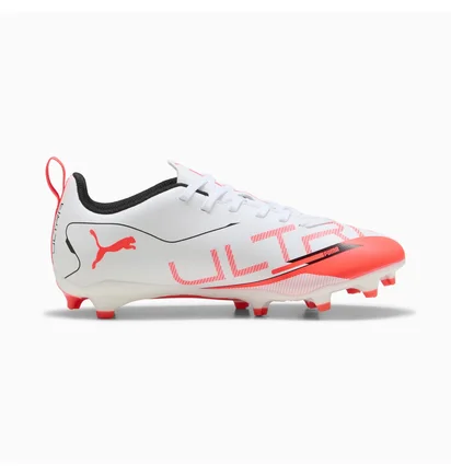Бутсы детские Puma Ultra 5 Play Fg/Ag White/Red 108170-01