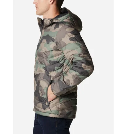 Куртка мужская Columbia Powder Lite™ Hooded Insulated Jacket Camo/Green 1693931-317
