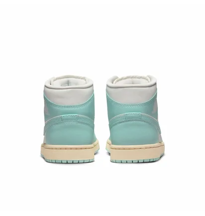 Кроссовки женские Air Jordan 1 Retro Mid Turquoise/White BQ6472-132