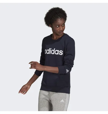 Свитшот женский Adidas Essentials Logo Sweatshirt Black H10141