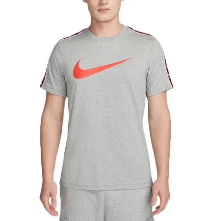 Футболка мужская Nike T-Shirt M Nsw Repeat Sw Ss Tee Grey DX2032-064
