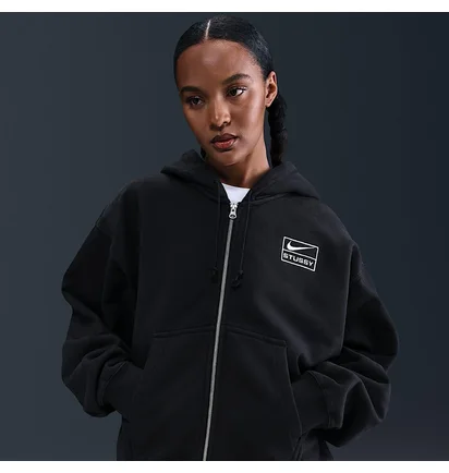 Толстовка унисекс Nike Nrg Stussy Fz Wshd Flchdy Black FJ9175-010