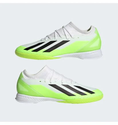 Футзалки унисекс Adidas X Crazyfast.3 Indoor Shoes White/Green ID9340