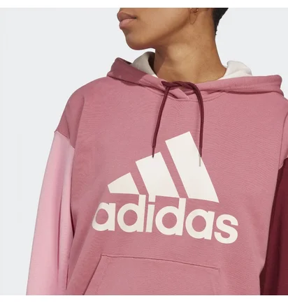 Худи женское Adidas Essentials Big Logo Oversized French Terry Hoodie Pink Ic9869