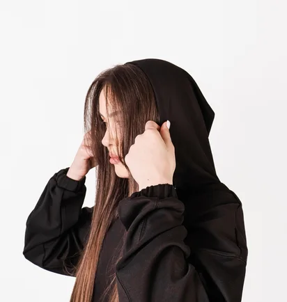 Худи женское H&M Zip-Top Sports Hoodie Black 1105174001
