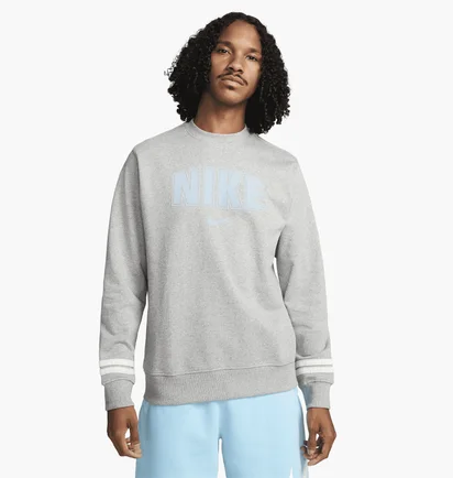 Свитшот мужской Nike Fleece Sweatshirt Grey Fd0482-063