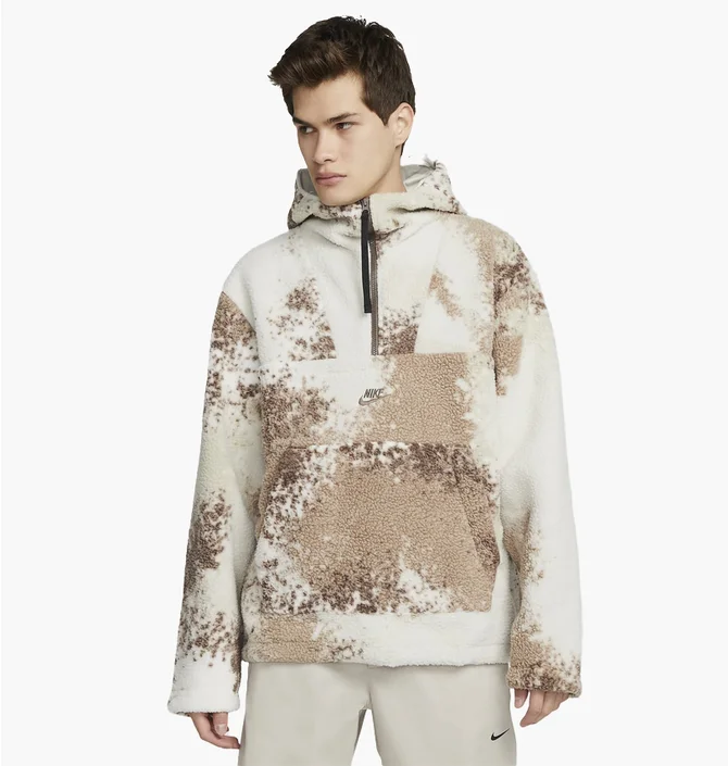 Худи мужское Nike Mens 1/2-Zip Hoodie White/Beige Dd5009-072