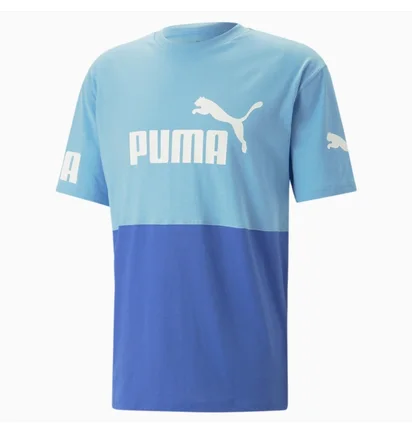 Футболка мужская Puma Power Colourblock Light Blue 673321-93