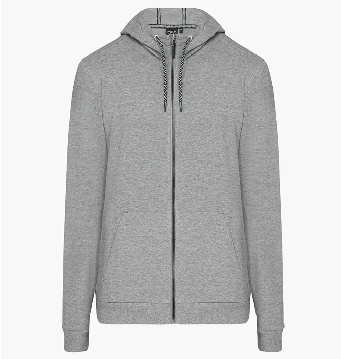 Толстовка мужская CMP Jacket Fix Hood Grey 32D8077M-19UL