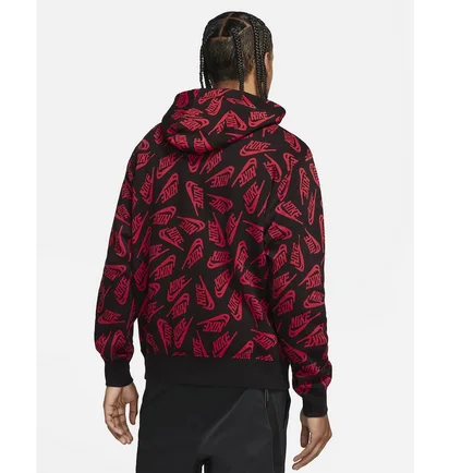 Худи мужское Nike Sportswear Sport Essentials+ Black/Red DD4847-657