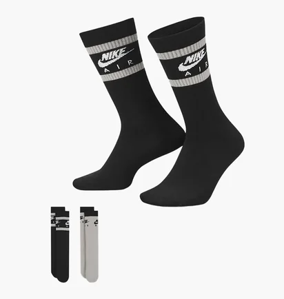 Шкарпетки унісекс Nike Everyday Essential Crew Black (2 пари) Dh6170-902