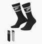 Шкарпетки унісекс Nike Everyday Essential Crew Black (2 пари) Dh6170-902
