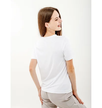 Футболка женская AUSTRALIAN Logo Flowers Tee Jersey V White LSDTS0027-002