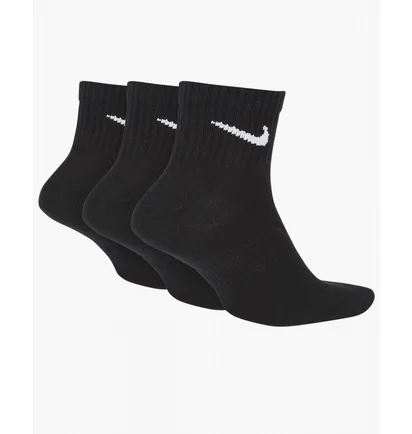 Шкарпетки унісекс Nike U Nk Everyday Ltwt Ankle (3 пари, неутеплені) Black SX7677-010