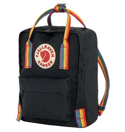 Рюкзак унисекс Fjallraven Kanken Rainbow Mini Black 23621.550-907