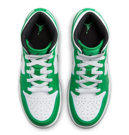Кроссовки детские Air Jordan 1 Low Lucky Green/White DQ8423-301