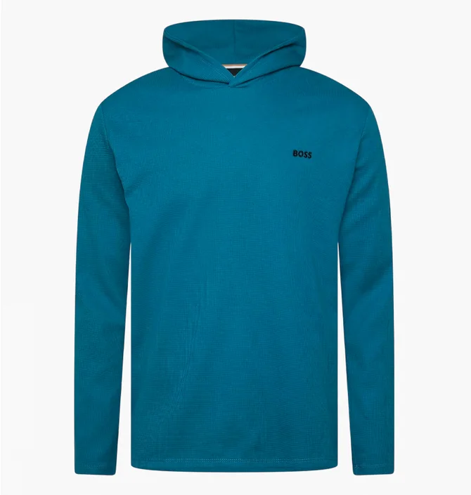 Худи мужское Boss Waffle Turquoise 50535885-470