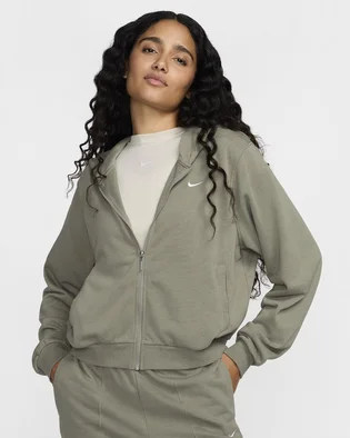 Толстовка жіноча Nike Sportswear Chill Terry Loose Full-Zip French Terry Hoodie Olive FN2415-320
