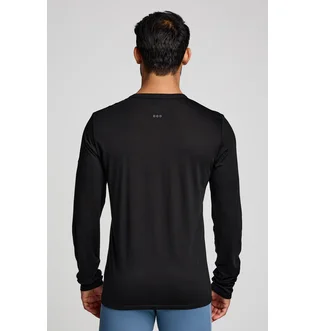 Лонгслів чоловічий Saucony Peregrine Merino Long Sleeve Black SAM800362-BK
