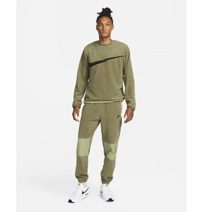 Свитшот мужской Nike Nk Club+ Flc Crew Green Dq4894-222