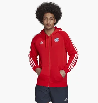 Толстовка мужская Adidas Fc Bayern Dna Full-Zip Hoodie Red Hf1356