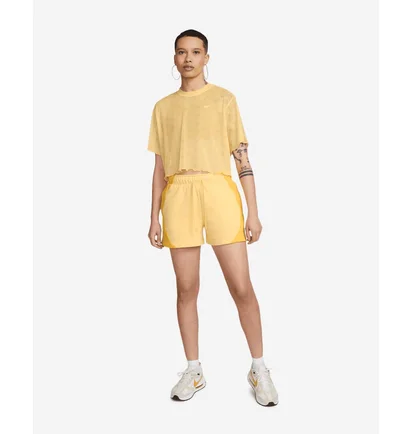 Футболка женская Nike Nsw Air Aop Mesh Crop Top Yellow DV8245-795
