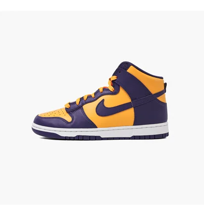 Кроссовки мужские Nike Dunk Hi Retro Violet/Yellow Dd1399-500