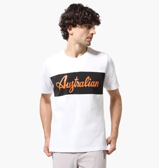 Футболка мужская AUSTRALIAN Cotton Logo T-Shirt White LSUTS0004-002B