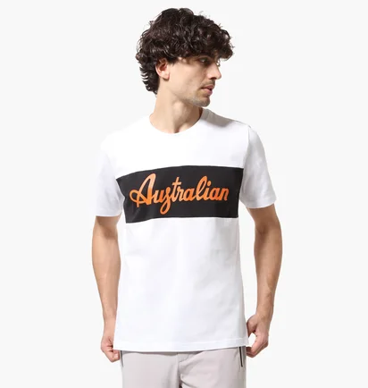 Футболка мужская AUSTRALIAN Cotton Logo T-Shirt White LSUTS0004-002B